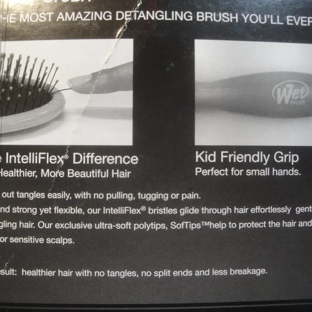 New in Package Wet Brush--Kid size with kid grip detangle--pretty pink c…